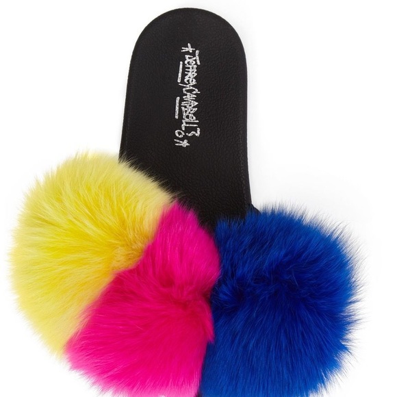 JEFFREY CAMPBELL “EDIE POM” platform slippers - Picture 6 of 8